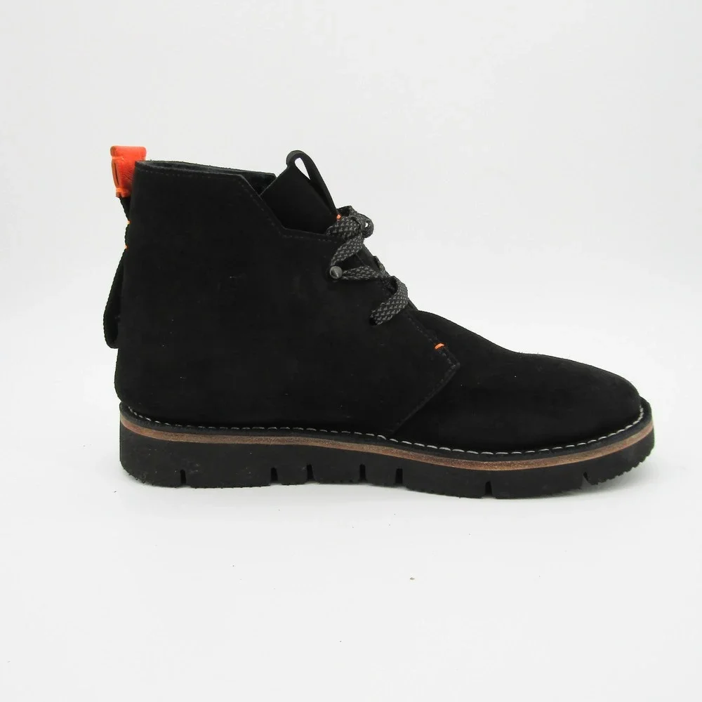 No. One Alpha Stitch Black Suede Chukka Boots Mens Vibram Sole Lace Up Ankle